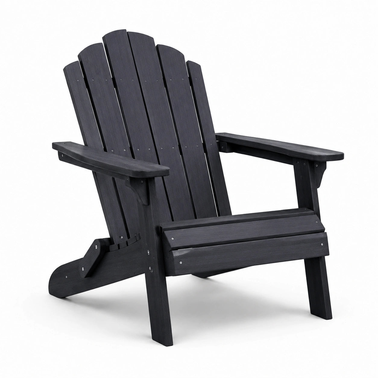 Adirondack Stuhl aus Kiefernholz Schwarz