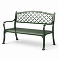 Metall Gartenbank Stahl 125x60x80 cm Grün