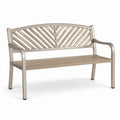 Aluminium Gartenbank 3-Sitzer Beige