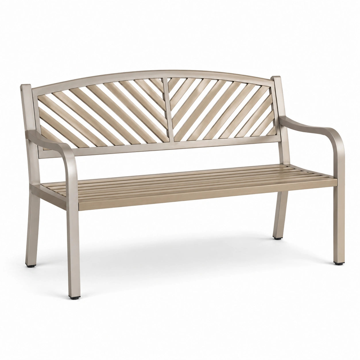 Aluminium Gartenbank 3-Sitzer Beige