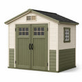 Kunststoff Gartenhaus mit UV-Schutz, 185 cm x 152 cm x 226 cm, Grün/Beige