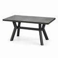Gartentisch Rechteckig Aluminium Keramik Schwarz